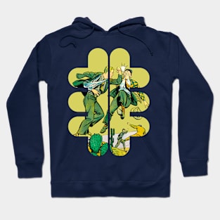 Fight Desert Retro Vintage Design: Where Fantasy, Sci-Fi, Art, and Comic Books Collide Hoodie